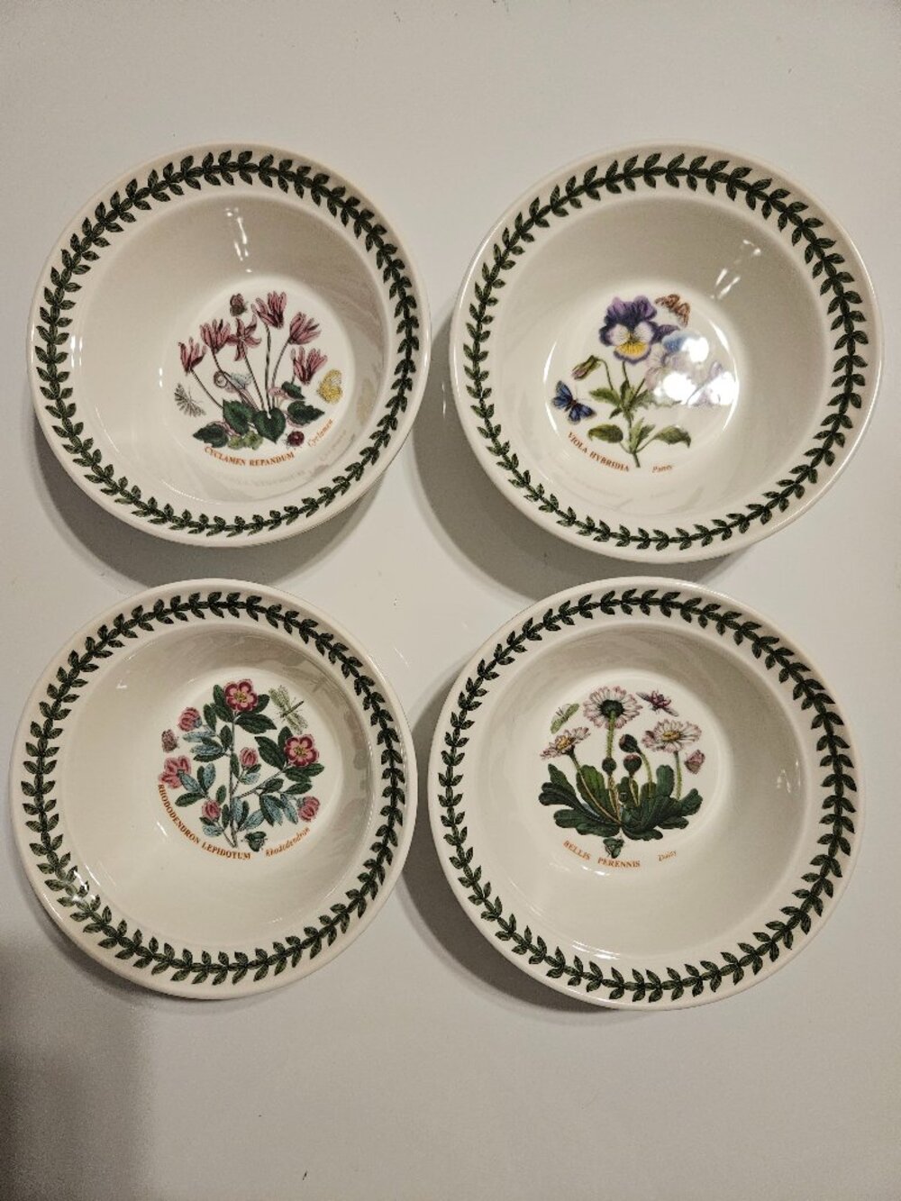 Portmeirion Botanic Garden 4 Bowls 6.5 inch